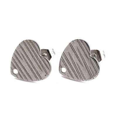 304 Stainless Steel Stud Earring Findings EJEW-O104-12P-1