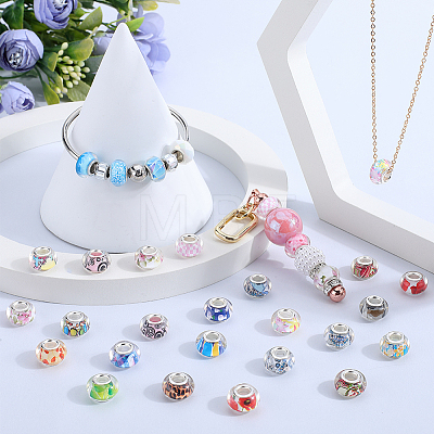 120Pcs Resin European Beads FIND-SP0002-05D-1