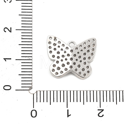 Brass Micro Pave Cubic Zirconia Charms KK-L228-32P-1