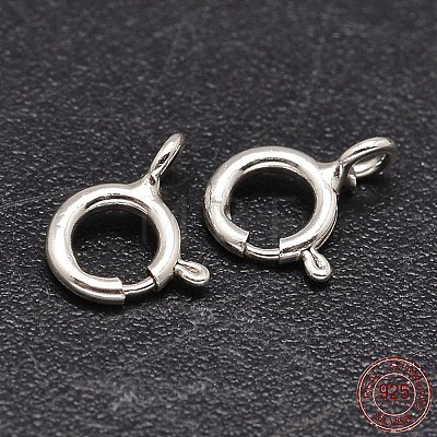 925 Sterling Silver Spring Ring Clasps STER-F014-06F-1
