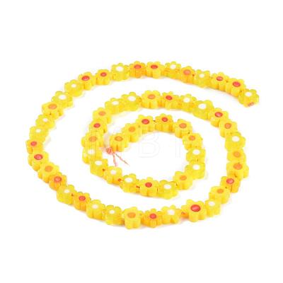 Handmade Millefiori Glass Bead Strands LAMP-J035-8mm-06-1