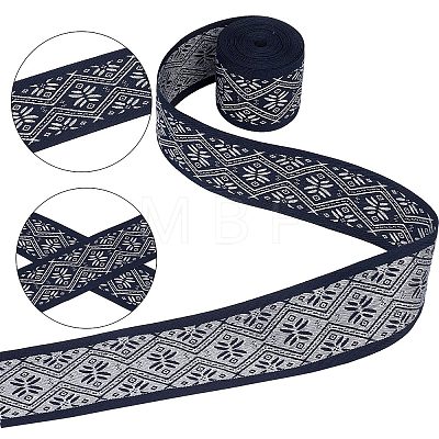 Gorgecraft Ethnic style Embroidery Polyester Ribbons OCOR-GF0002-24A-1