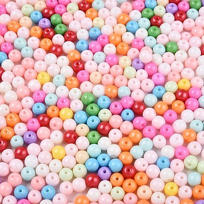 Opaque Baking Painted Glass Beads DGLA-T004-02B-1