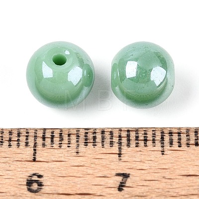 Electroplate Round Glass Beads Strands EGLA-T029-07F-1