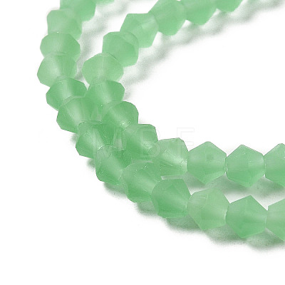 Imitate Austrian Crystal Frosted Glass Beads Strands LS-GLAA-F029-TM4mm-B24-1