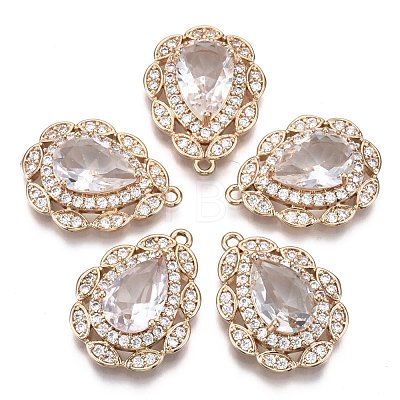 Brass Micro Pave Cubic Zirconia Pendants KK-R111-005-B01-1