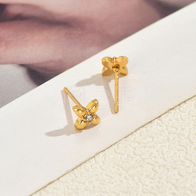 Stainless Steel Stud Earrings WE4246-1