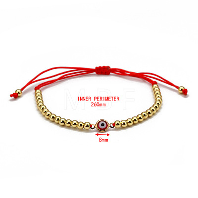 Resin Evil Eye Bead Link Couple Bracelets FS-WG1292E-01-1