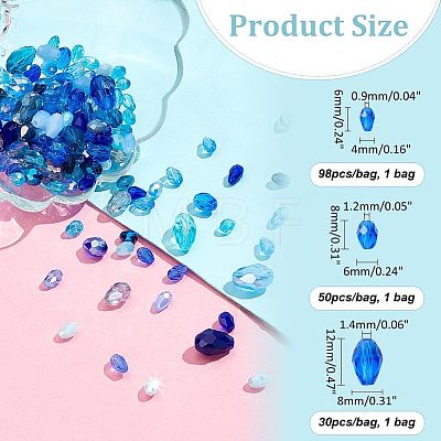  178Pcs Glass Beads GLAA-NB0001-69B-1