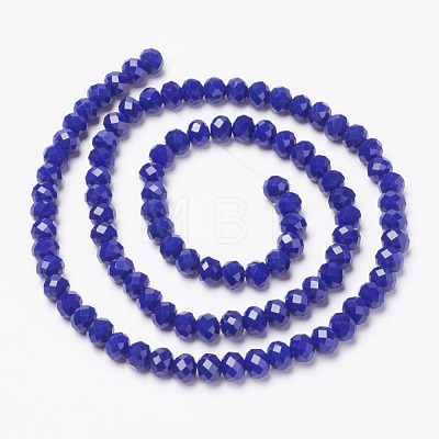 Opaque Solid Color Glass Beads Strands EGLA-A034-P8mm-D07-1