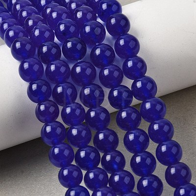 Natural White Jade Beads Strands G-H348-8mm-07-1