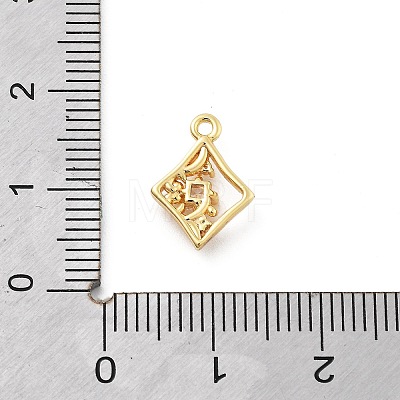 Brass Micro Pave Cubic Zirconia Pendants LS-KK-H511-01G-03-1