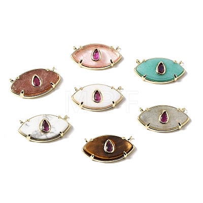 Natural & Synthetic Mixed Gemstone Pendants KK-C255-22G-1