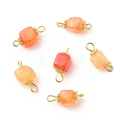 Natural Agate Connector Charms PALLOY-JF01587-03-1