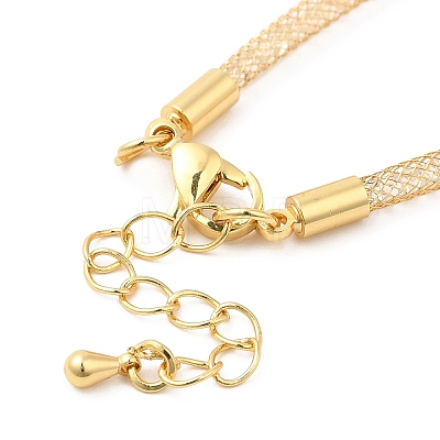 Brass Mesh Chain Link Bracelet Making DIY-B066-01G-1