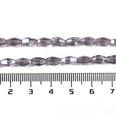 Electroplate Glass Beads Strands GLAA-Q101-03B-PL01-1