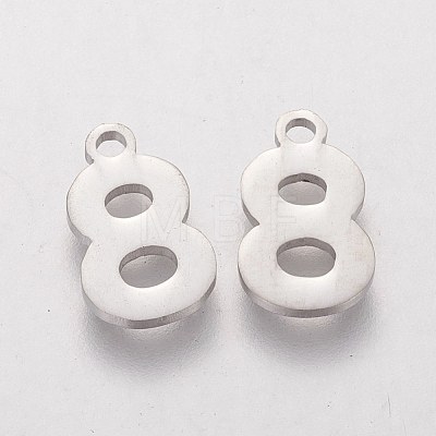 201 Stainless Steel Charms STAS-Q201-T408-8-1