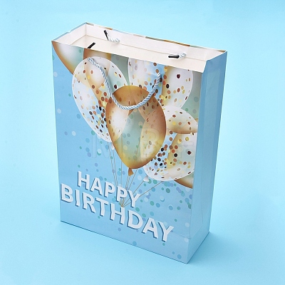 Balloons Pattern Birthday Paper Gift Bags DIY-I030-05-1