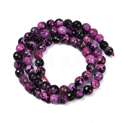 Natural Fire Crackle Agate Beads Strands G-C082-A01-41-1