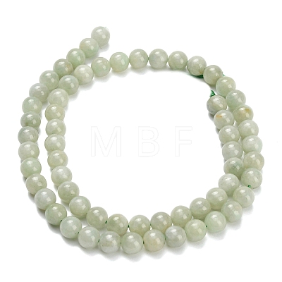 Natural Myanmar Jade/Burmese Jade Beads Strands G-L642-B11-6mm-1
