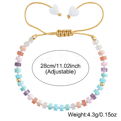Chakra Natural Shell & Natural & Synthetic Mixed Gemstone Beads Braided Bead Bracelets ZA7321-1-1