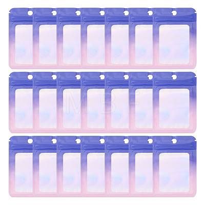 60Pcs Rectangle Glitter Holographic Plastic Resealable Packaging Bags ABAG-TA0001-97A-01-1