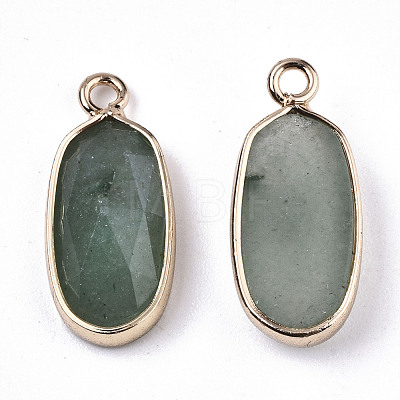 Natural Green Aventurine Pendants G-N326-45E-1