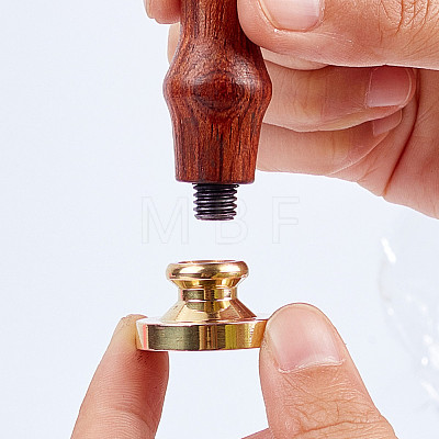 DIY Wood Wax Seal Stamp AJEW-WH0130-105-1