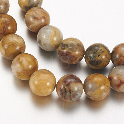 Natural Crazy Lace Agate Round Bead Strands X-G-M272-03-8mm-1