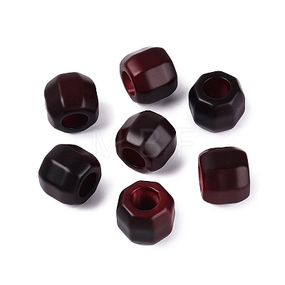 Opaque Acrylic Imitation Wood Beads OACR-N162-17A-1