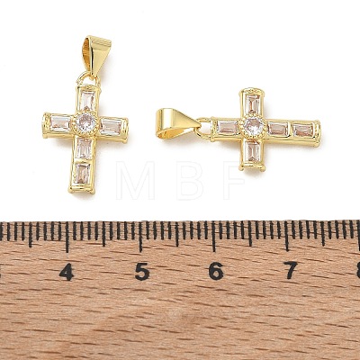 Brass Pave Cubic Zirconia Pendants CU-CBAD360-05G-01-1