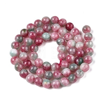 Dyed Natural White Jade Beads Strands G-T138-6mm-210-12-1