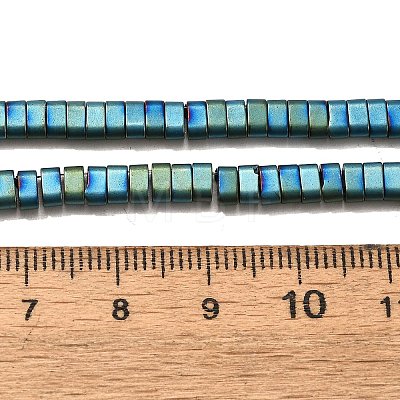 2-Hole Electroplated Synthetic Non-magnetic Hematite Beads Strands G-L613-A01-01C-1