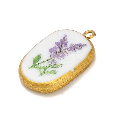 Printed Porcelain Pendants STAS-C183-03B-03-1