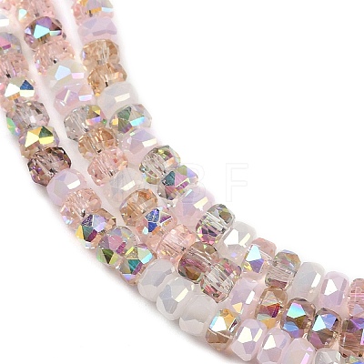 Electroplate Glass Beads Strands X-EGLA-B011-04A-02-1