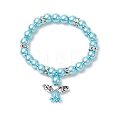 Glass Imitation Pearl Beaded Bracelets BJEW-JB09367-1