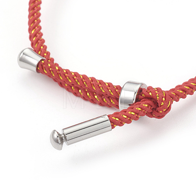 Couple Adjustable Nylon Cord Bracelets BJEW-F362-B-P-1