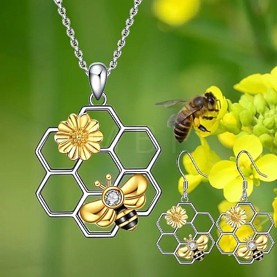 Alloy Pendant Necklaces & Stud Dangle Earrings Sets FS-WG60DFE-04-1