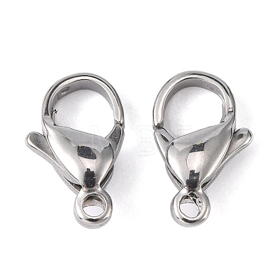 304 Stainless Steel Lobster Claw Clasps X-STAS-M262-01-12mm-1