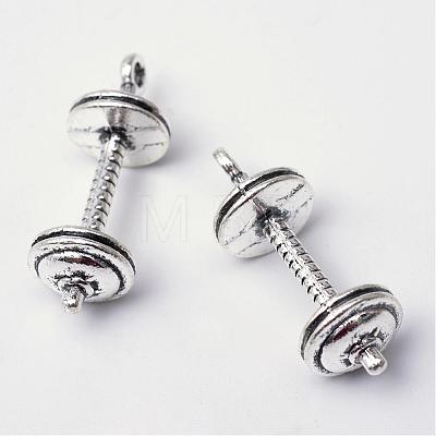 Tibetan Style Alloy Pendants TIBEP-S297-34AS-RS-1