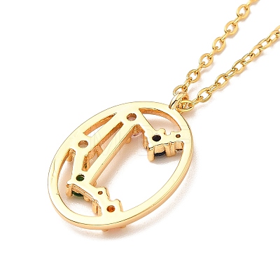 Colorful Cubic Zirconia Constellation Pendant Necklace LS-NJEW-H166-01J-1