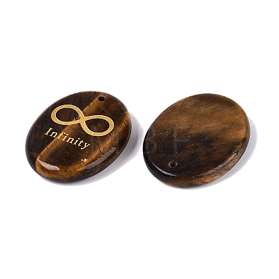 Natural Tiger Eye Pendants G-N365-01E-1