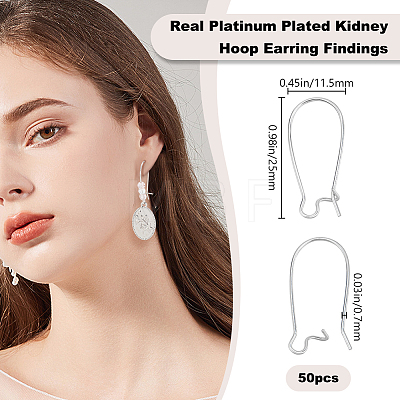 50Pcs Brass Hoop Earring Findings KK-BBC0015-46B-1