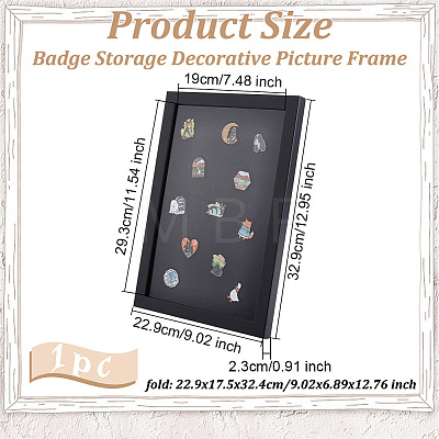 Wood & Plastic Rectangle Photo Frame Stand DJEW-WH0072-13A-01-1