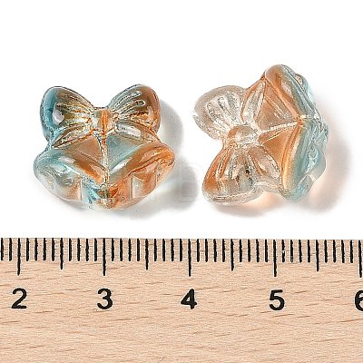 Transparent Spray Paint Glass Beads X-GLAA-Z011-06F-1