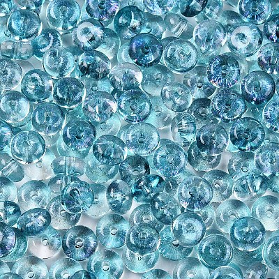 Electroplate Transparent Colours Rainbow Glass Seed Beads SEED-T007-03R-1