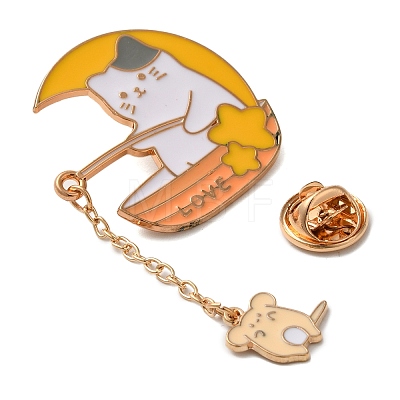 Zinc Alloy Enamel Animal Fishing Pins JEWB-C033-01C-1