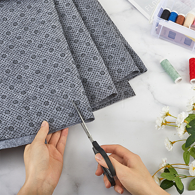 Plum Blossom Pattern Non-woven Polyester Anti-Skid Fabrics DIY-WH0453-90A-1