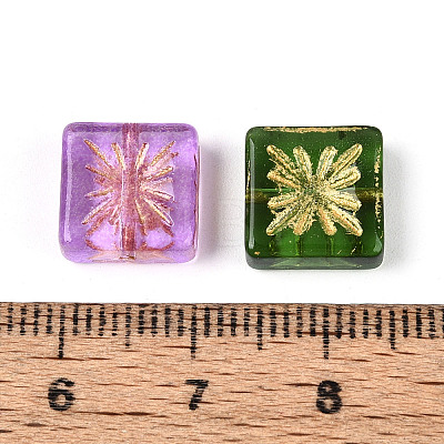 Baking Paint Transparent Glass Beads X-DGLA-N018-13-1