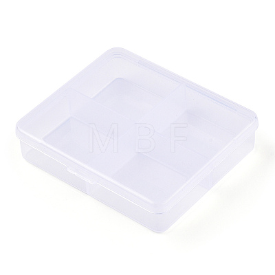 Rectangle Transparent Plastic Bead Containers CON-N013-01-1